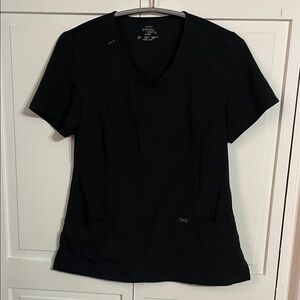 Cherokee Infinity Black V Neck Scrub Top